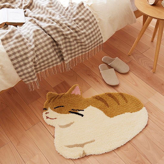 「コウバコスワリ」ラグ・マット 60cm×70cm ｜#38 チャトラ