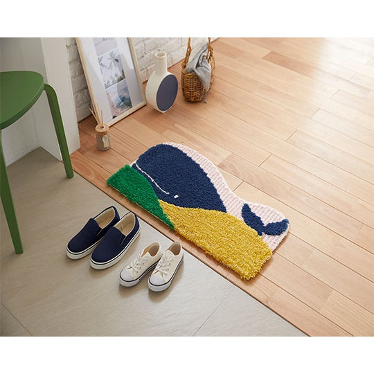「クジラボヤージュマット」ラグ・マット 40cm×75cm ｜38 マルチ