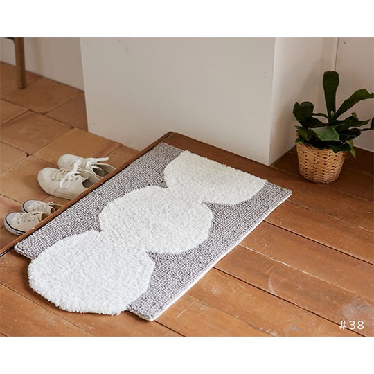 「シラタママット」ラグ・マット 45cm×70cm ｜38 ライトグレー