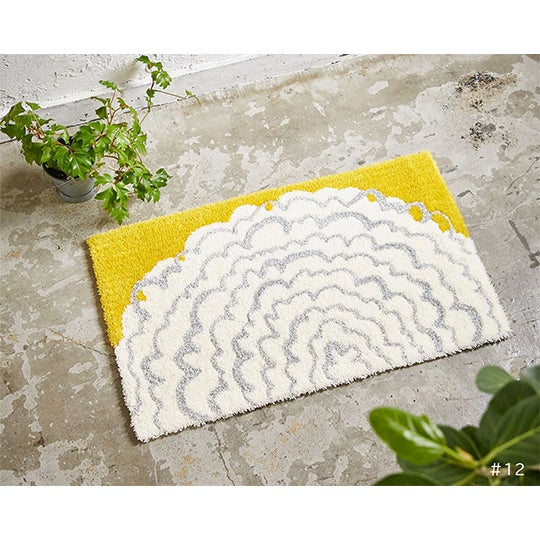 「イハナマット」ラグ・マット 45cm×75cm ｜12 イエロー